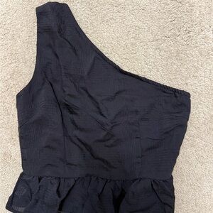 Petal & Pup one shoulder Black Blouse